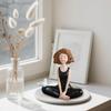 Yoga Girl Figurines Yoga Statue Art Sculpture Figure Resin Home Decoration Desk Ornament, Statuette For Your Desk/Bookshelf