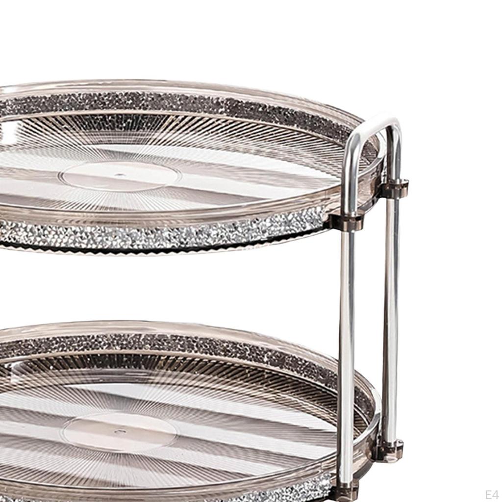 With Handles, European Style Serving Tray, Makeup Round Creative Storage Trays, Perfume