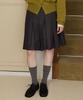 MAC MOC Preppy Midi Pleated Embroidered Skirt_2 Colors