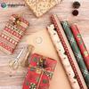 Retro Brown Kraft Holiday Gift Wrapping Paper for DIY Packaging