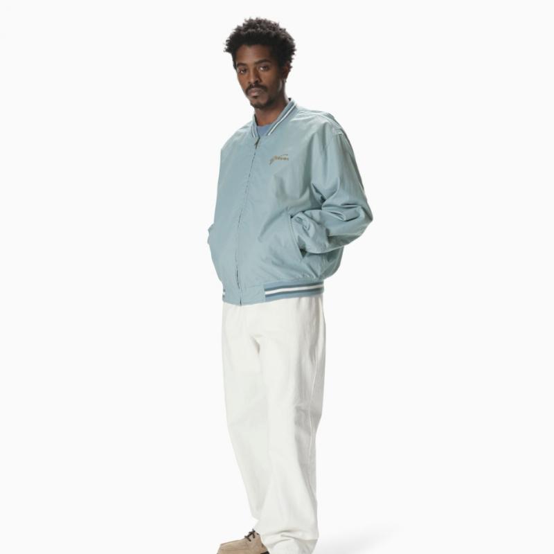 Thisisneverthat Faded Stadium Jacket Blue