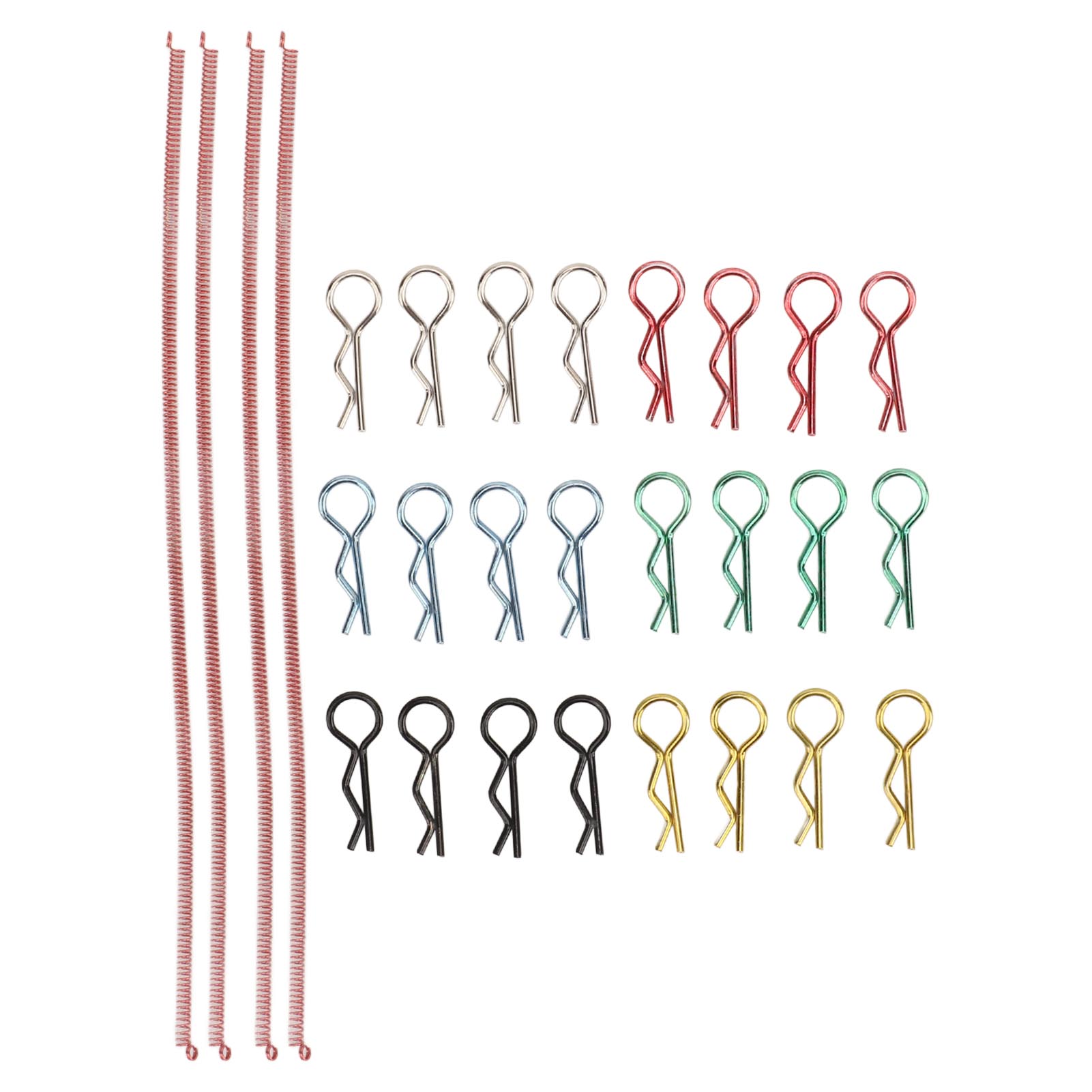 

RC Body Shell Clip Rope Професійні металеві R-шпильки для кузова автомобіля RC з мотузкою Lost Proof для 1/8 1/10 1/12 150mm/5.91in