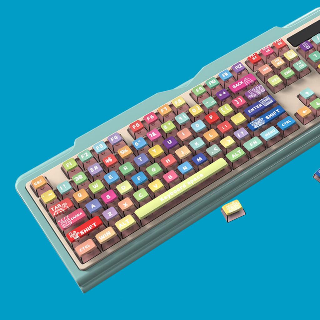Rainbow Keycaps 116Key PBT Keycap Cartoon Anime Keycap pentru ASA Pudding Profile Mechanical Keycap