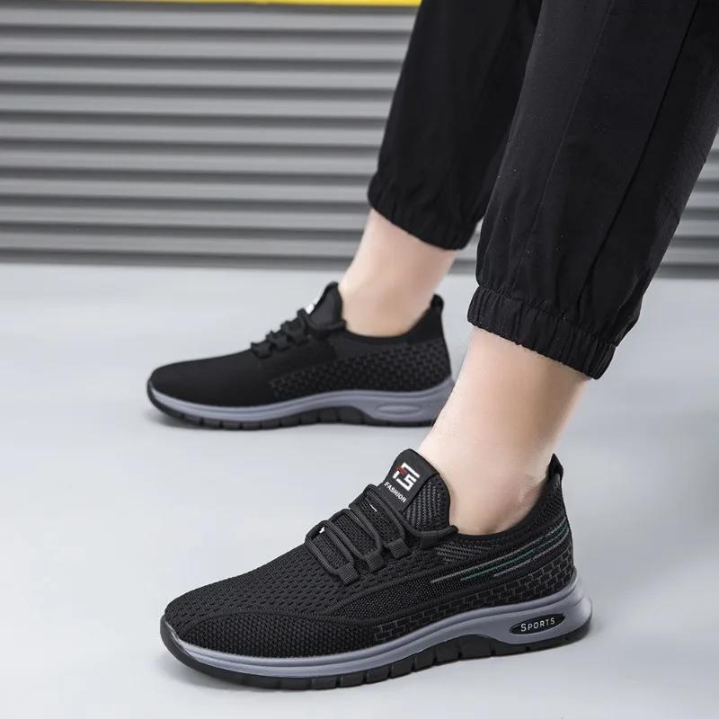 New Men's Shoes Sports Flats Casual Shoes 2024 New Fashion Breathable Walking Shoes Lightweight and Comfortable Men's Shoe