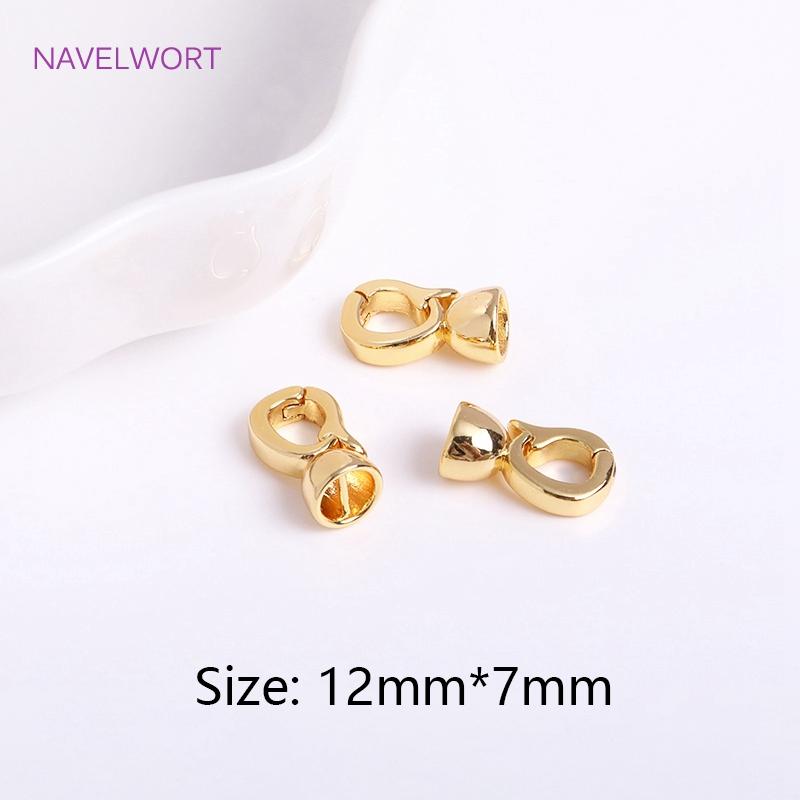 

18K Gold Plated Pearl Clasps Fastener DIY Jewelry Accessories Inlaid Zircon Pearl Clasps Connectors For Necklace Making Findings 1 piece