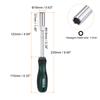 1/2 Pcs Metric Nut Driver CR-V Non-Magnetic Tip Hollow Shafts Hex Socket Screwdriver with Non-Slip Handle for Automobile Repair