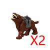 MOC Mediaeval Times Building Blocks Orc Mounts Wolf Flags Army Soldiers Character Accessories Bricks Animal Toys Gifts R064 DIY