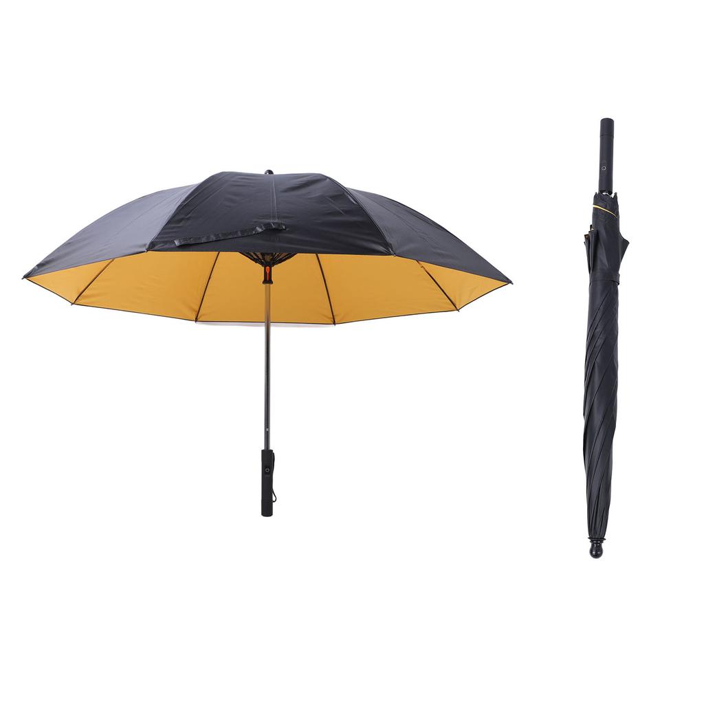Sun and Rain Umbrella 90cm Length USB Interface Portable UV Sun Umbrella with 3000mah Cooling Fan
