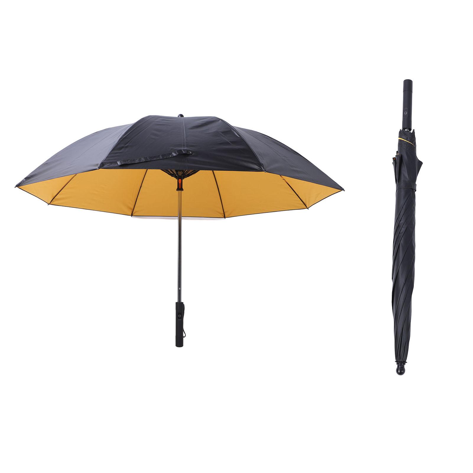 

Sun and Rain Umbrella 90cm Length USB Interface Portable UV Sun Umbrella with 3000mah Cooling Fan
