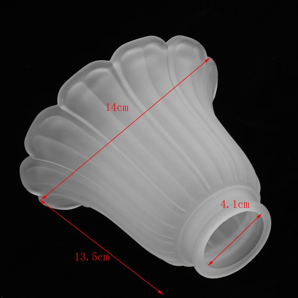Bell Shape Vintage Frosted & Clear Glass Lamp Shade