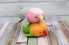 Shinada Nokkete Mame Fuku Lovebird Plush Toy, 6 x 10 x 5 cm, Animal Merchandise, MHNI-0068O