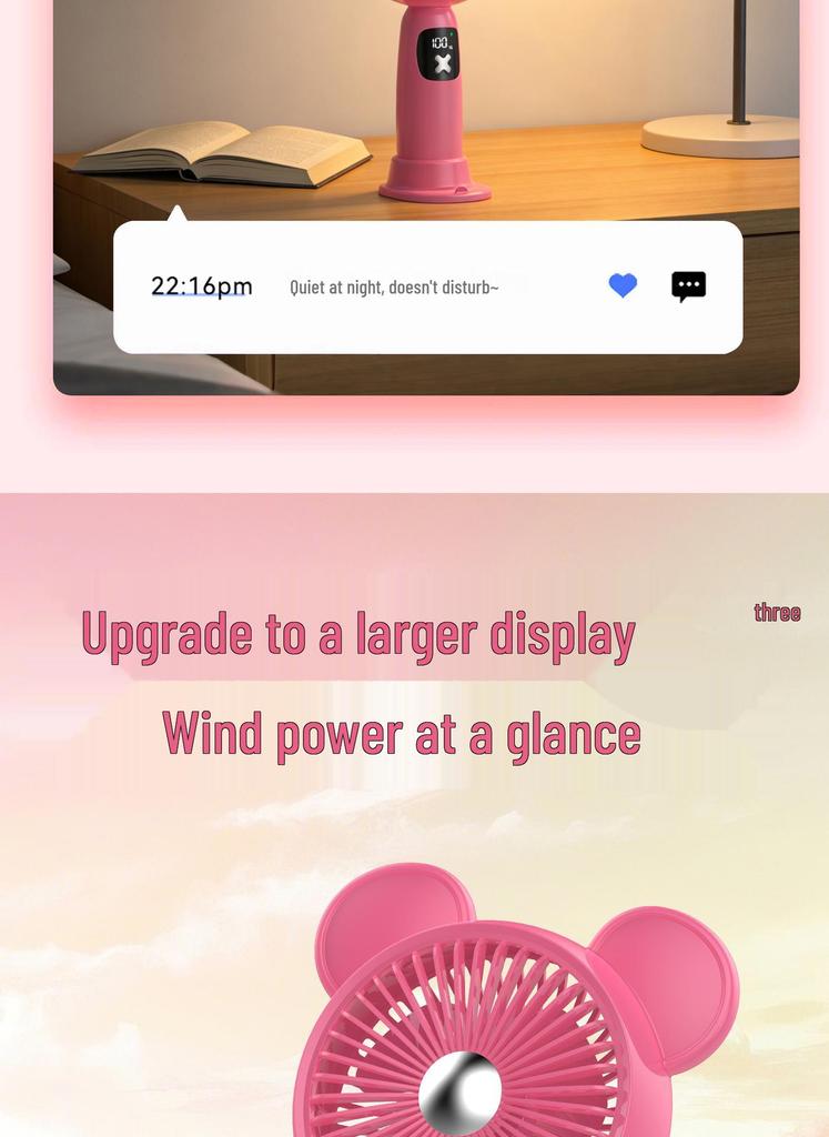 Portable USB Mini Fan - Strong Wind, Silent, Ideal for Dorms & Kids' Gifts