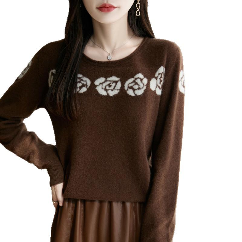 2025 Spring Floral Knit Sweater - Slimming, Comfortable, Stylish Base Layer
