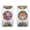 500 Stickers/roll Tiger Animal Stickers Cute Children's DIY Suitcase Scooter Water Cup Roll Stickers