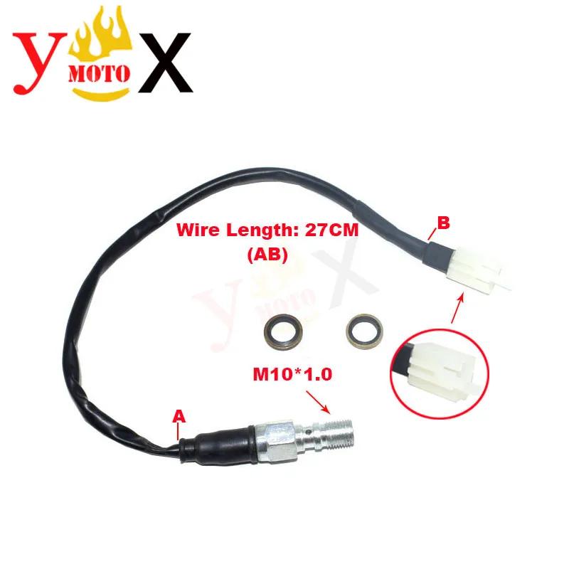 M10 1/1.25 Hydraulic Brake Pressure Rear Light Switch Hollow Bolt Brake Switch Wire For Honda CB CBR CRF CMX CTX VFR NC700 NC750