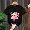 T-shirt Meme Rosa Italian Brainrot per Ragazze Estate Cotone Stampa Ballerina Cappuccino Top Magliette Streetwear Outfit