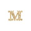 Versatile Letter M Brooch with Rhinestones for Suit Jacket, Fashion Pin