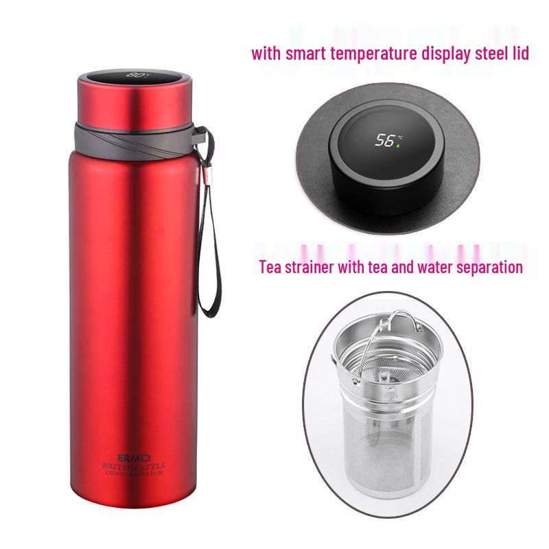 Large Capacity Stainless Steel Insulated Travel Kettle with Lanyard - Customizable Sports Water Bottle