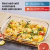 [Buy 1 Take 1]Rectangular Tempered Glass Bakeware Pan 1.6L/3L With Handle Glass Container Food Storage