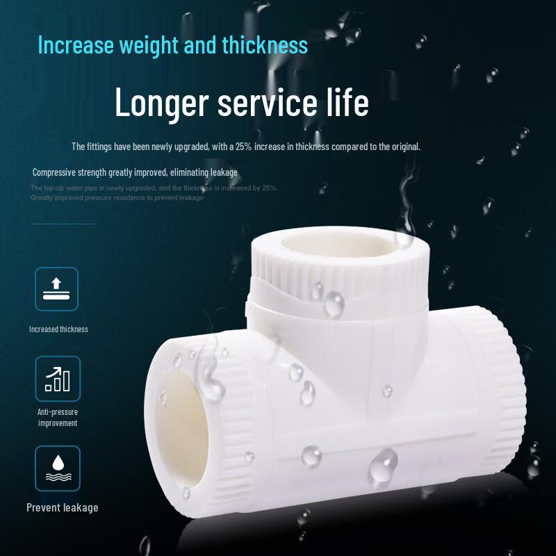 Hantian Industrial PPR Equal Tee Fitting (10-Pack)