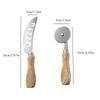 Taglia Pizza in Acciaio Inossidabile Manico in Legno Taglia Pasta per Dolci Accessori da Forno Ruota Tagliente Affettatore Accessori da Cucina Paletta