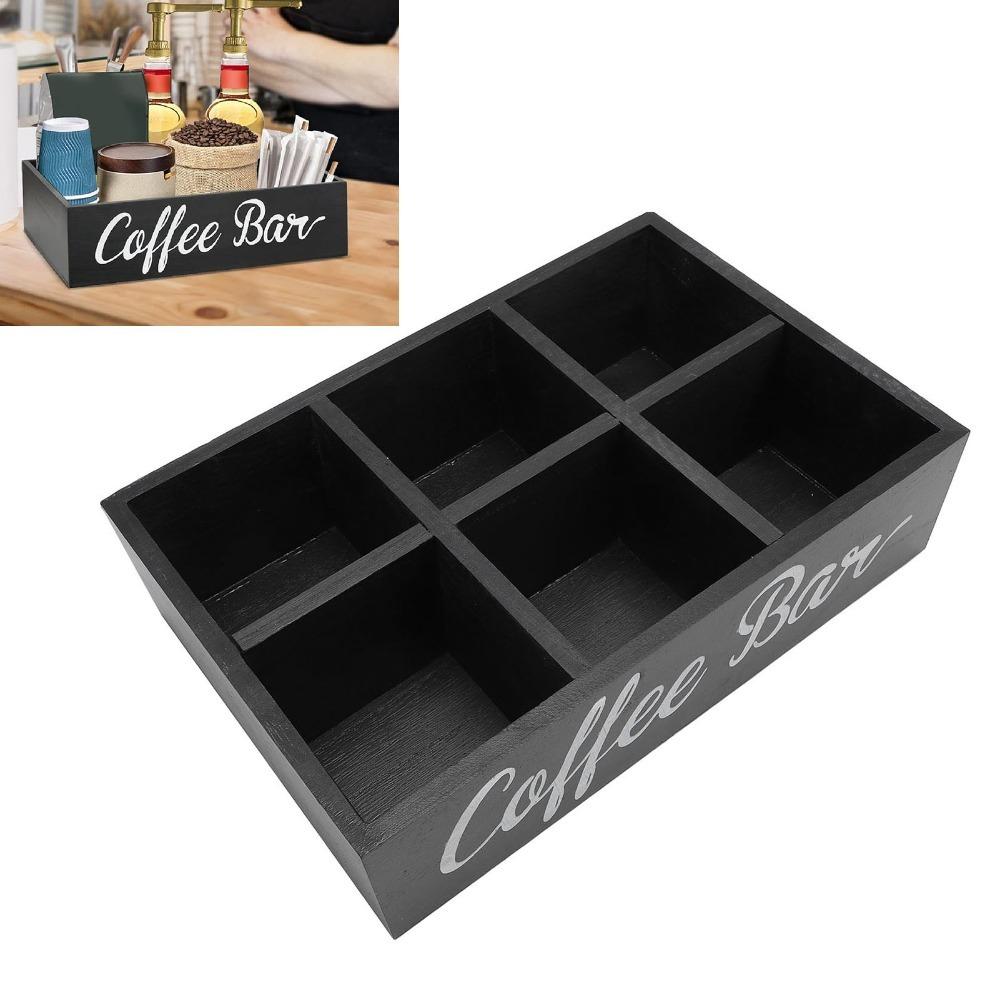 11,7x8x3,2 Zoll Größe Kaffeebar-Organizer Holzmaterial Kaffeekapselhalter Küchenaufbewahrung