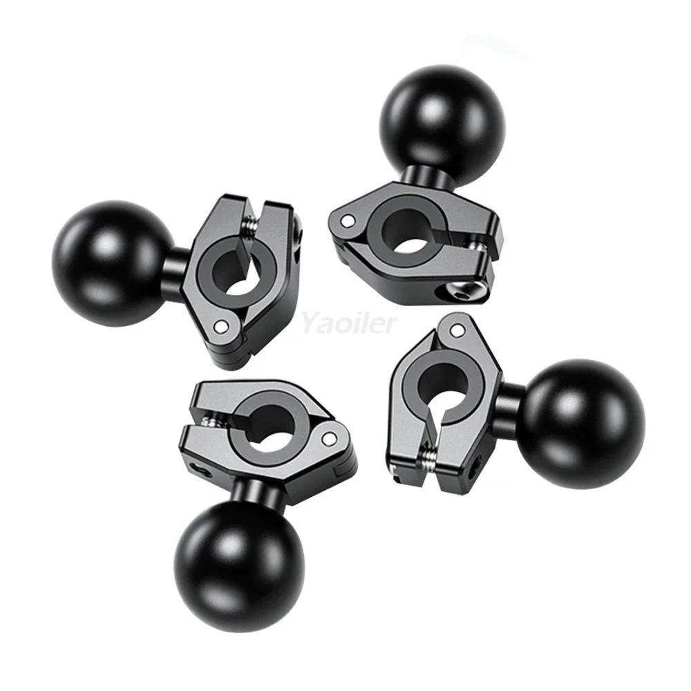 1 Inch Ball Head Mount Adapter Motorcycle Bicycle Clip Clamp Rearview Mirror 25mm/17mm Ball Bracket Holder Mounts Accessories