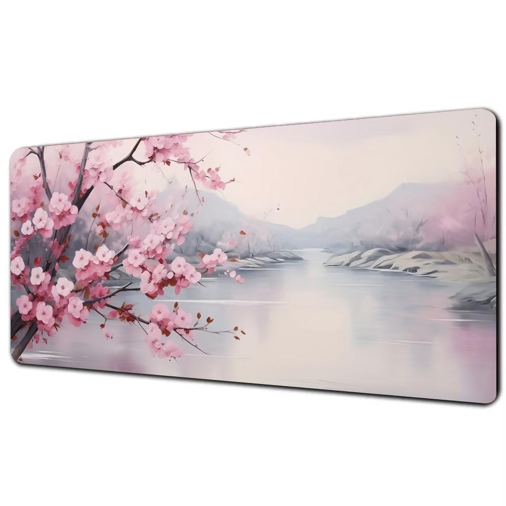 Pink Scenery Mouse Pad Desk Mat Mousepad Large Abstract Mouse Pad Gaming Deskmat With Lockedge Office Nonslip Carpet