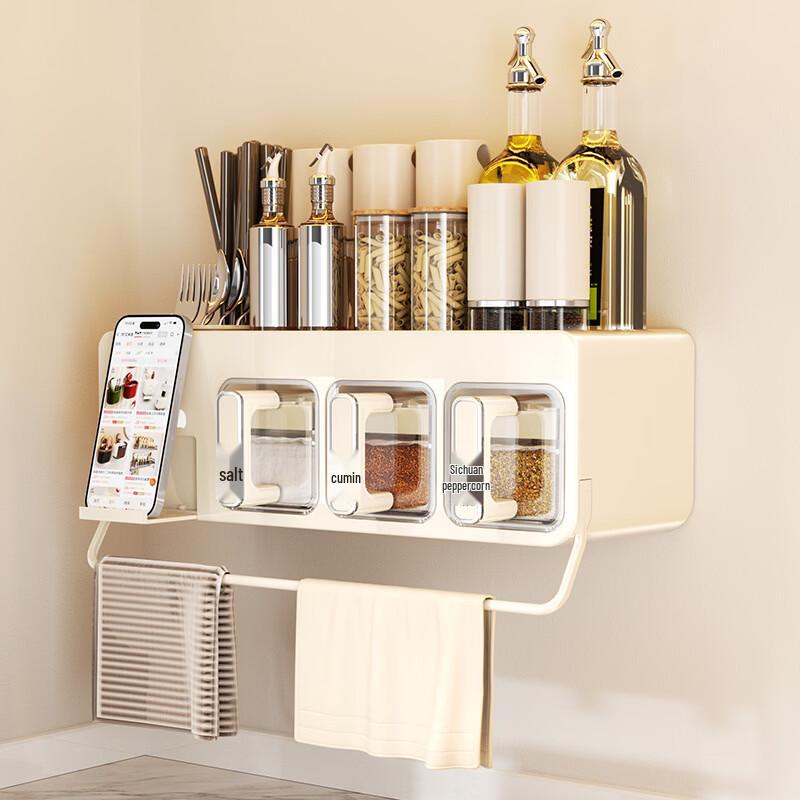 Multifunctional Wall-Mounted Spice Organizer