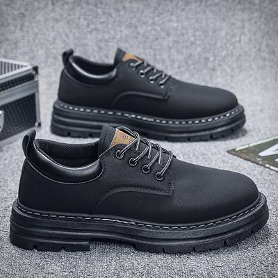 Men's Retro British Style Martin Boots 2024 Spring and Summer New Wear-resistant Low-top Short Boots Versatile Platform Casual Shoes