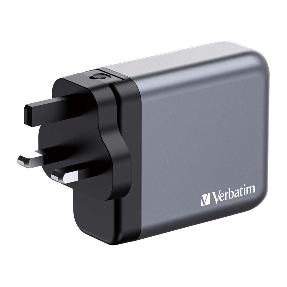 Ładowarka Sieciowa Verbatim GaN GNC-140 3xUSB-C PD (2x140W+20W) 1xUSB-A QC 3.0