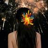 New Handmade Glow Color Strip Hair Clip Blue Color Personality Hair Accessories Lighting Hair Clip