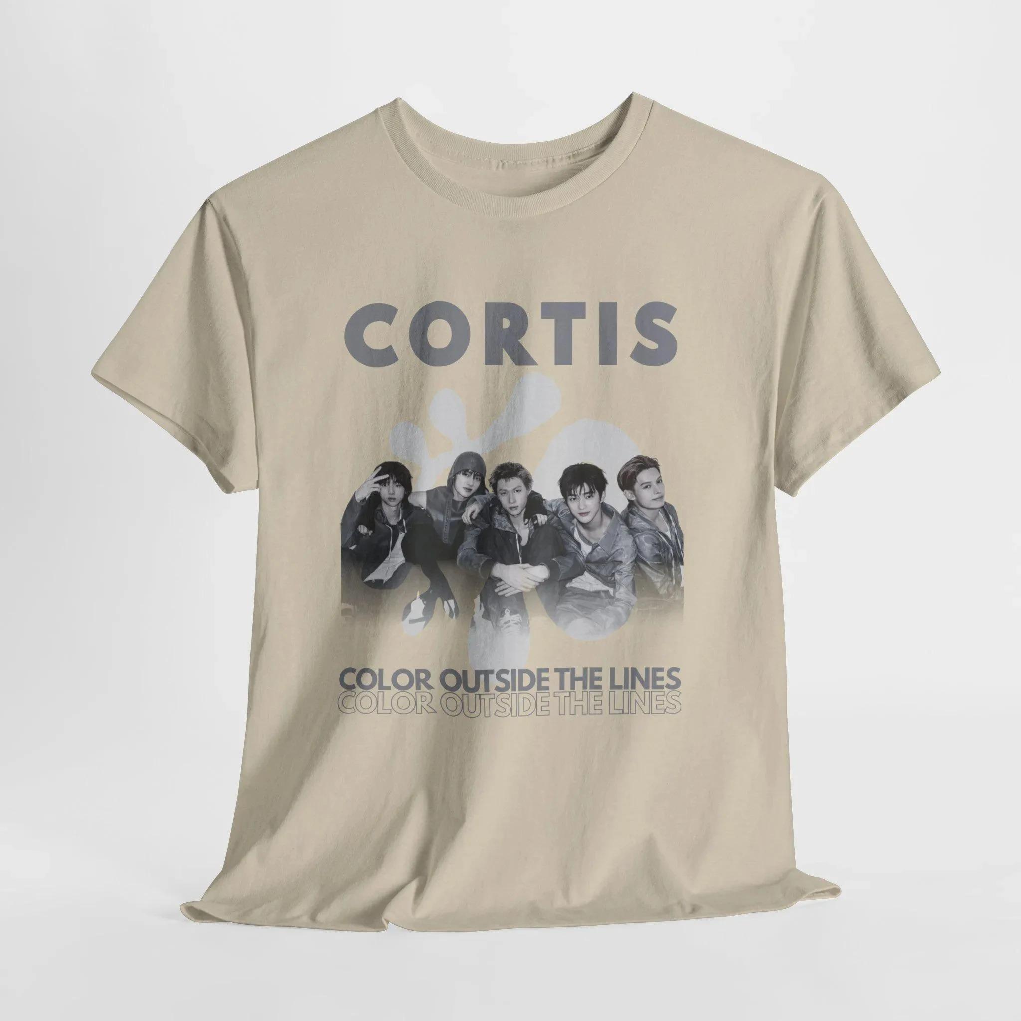 

CORTIS Graphic Unisex Cotton Shirt 2026 Summer New Kpop Korean Style Retro O-neck Men Women Y2k Short Sleeve Tshirt Fan Gift M чорний
