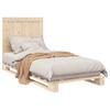 Solid Wood Bed with Headboard 90 x 200 cm Pine