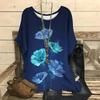 Women's T-shirt Fashion Small Floral 3D Digital Print Round Neck Five Quarter Sleeve T-shirt