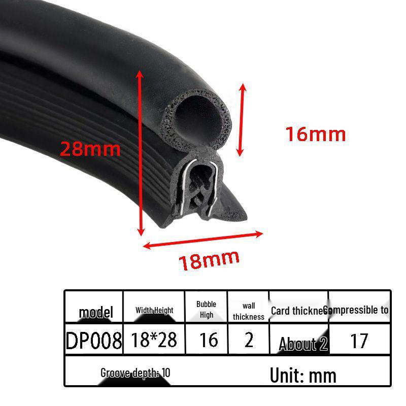 Customizable EPDM U-Shaped Rubber Sealing Strip for Electrical Cabinets and Car Doors