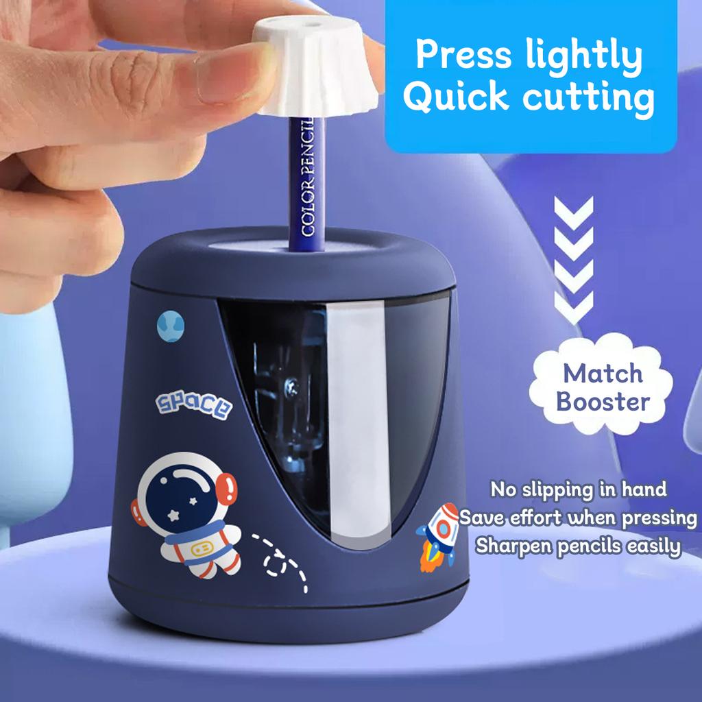 Electric Kawaii Automatic Pencil Sharpener Cartoon Pattern Sticker Children Primary School School Office Stationery Supplies