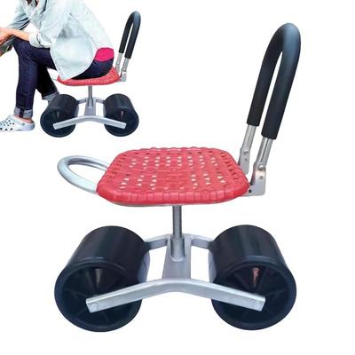 Chariot de Jardin avec Siège Tabourets de Jardin Pivotants Pour le Jardinage Hauteur Réglable Chaise de Jardin Guidon Sièges de Jardin Pour
