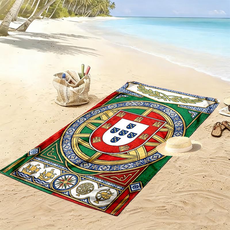 Royal Heraldry Ornate Symbols beach towel Outdoor camping Portable for travel quick-drying swim towel Outdoor pool towel swim Comfort beach towel