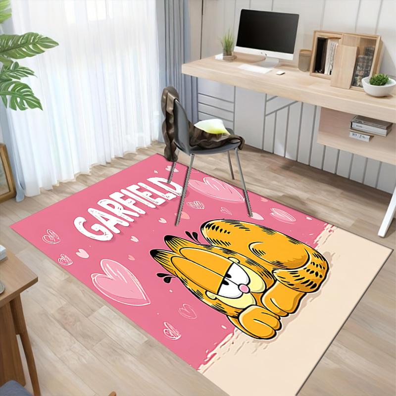 Garfield Heartfelt Love Carpet For Playroom Bedroom Living Room Sofa Home Decorkids Game Area Rug Nonslip Floor Mat