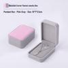 Pink Velvet Jewelry Box with Rounded Corners for Earrings, Bracelets, Rings, and Gifts