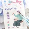300cm/Roll Cartoon Daily theme of characters Making Tapes School Stickers DIY Scrapbook Sticker Decor Planner Korean Stationery