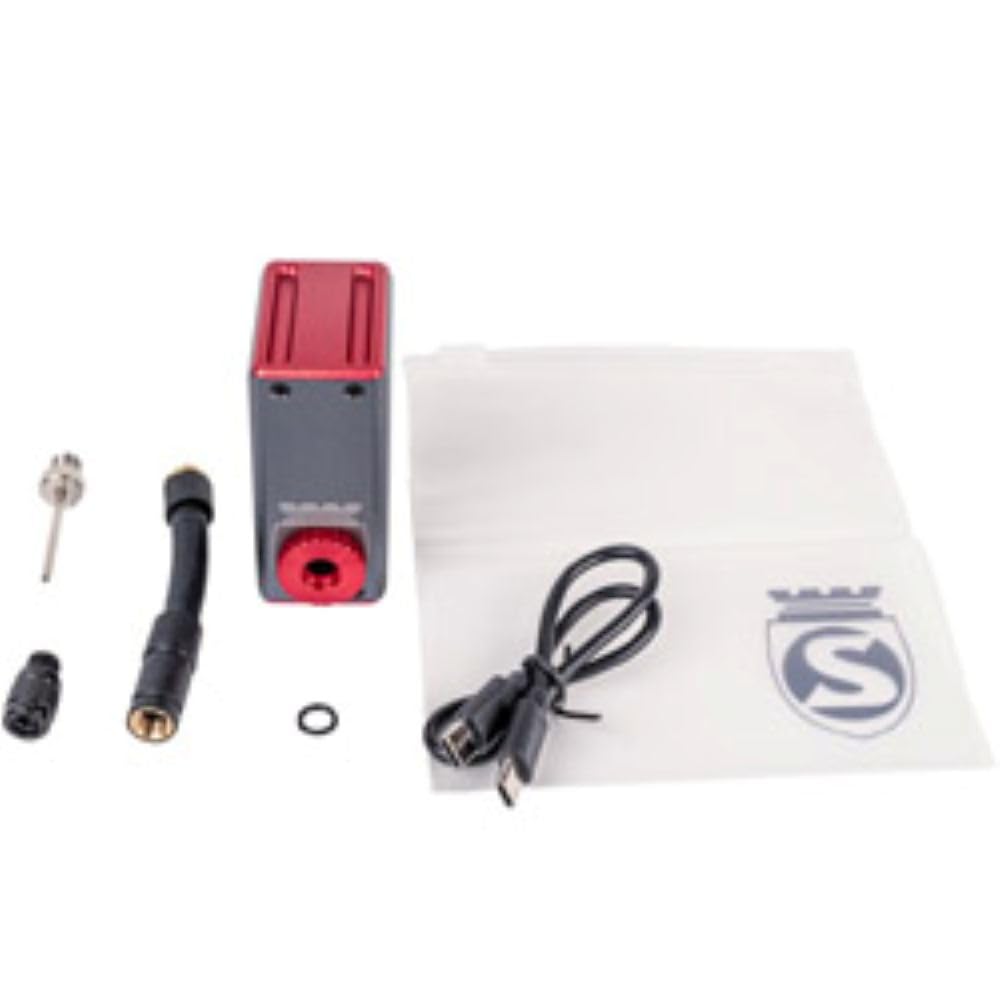 SILCA ELETTRICO Micro Electric Bicycle Pump 72 PSI Max Pressure to 4 CO2 Universal Compatibility Rechargeable with Auto Shutoff Portable TSA Compliant