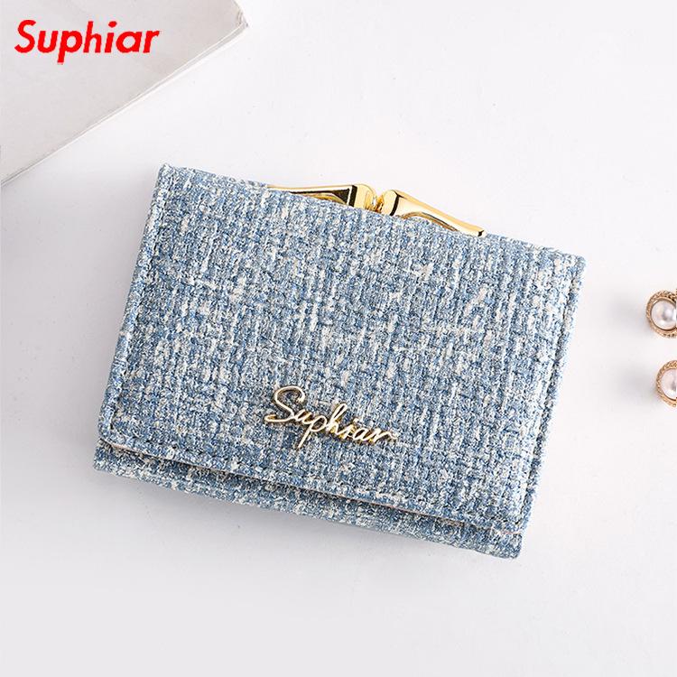 2024 Cute Japanese & Korean Student Card Holder: Multifunctional Tri-Fold Coin Purse, Customizable Fragrance-Style Ladies' Wallet