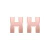 Mini Brincos Pop H Banhados a Ouro Brincos Femininos Ouro Rosa H608002FO85