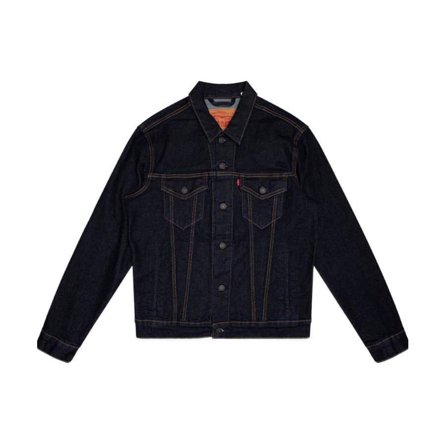 

Levis Однотонная джинсовая куртка на одной пуговице с воротником и карманом Мужские куртки Темно-синий 72334-0437 S