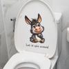 Niedlicher Esel Baby und Englischer Slogan Badezimmer WC Dekorationsaufkleber