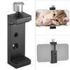Adjustable Aluminum Alloy Mobile Device Holder Compact and Portable Clip with Anti Slip Silicone Pad Enhances Stability