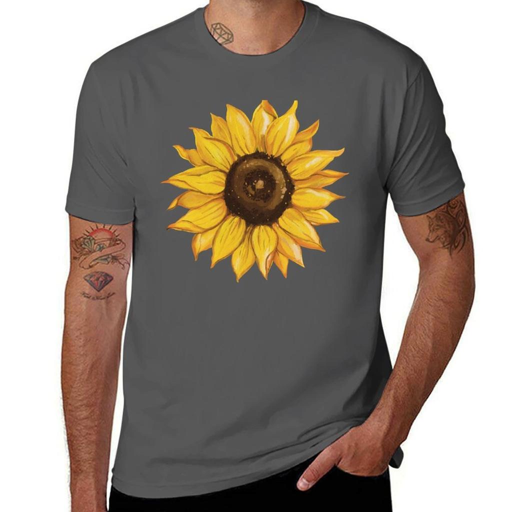 Blooming Sun Flower Tshirt Cotton Tshirt 100 T Shirt Unisex Casual Tshirt
