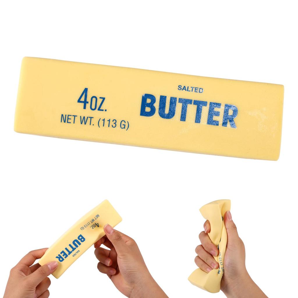 Butterstick Squishy, Taba Quetschspielzeug, Malzzucker Stressball, Sensorischer Fidget, Büro Schreibtisch Dekoration, Angstlinderung, Neu